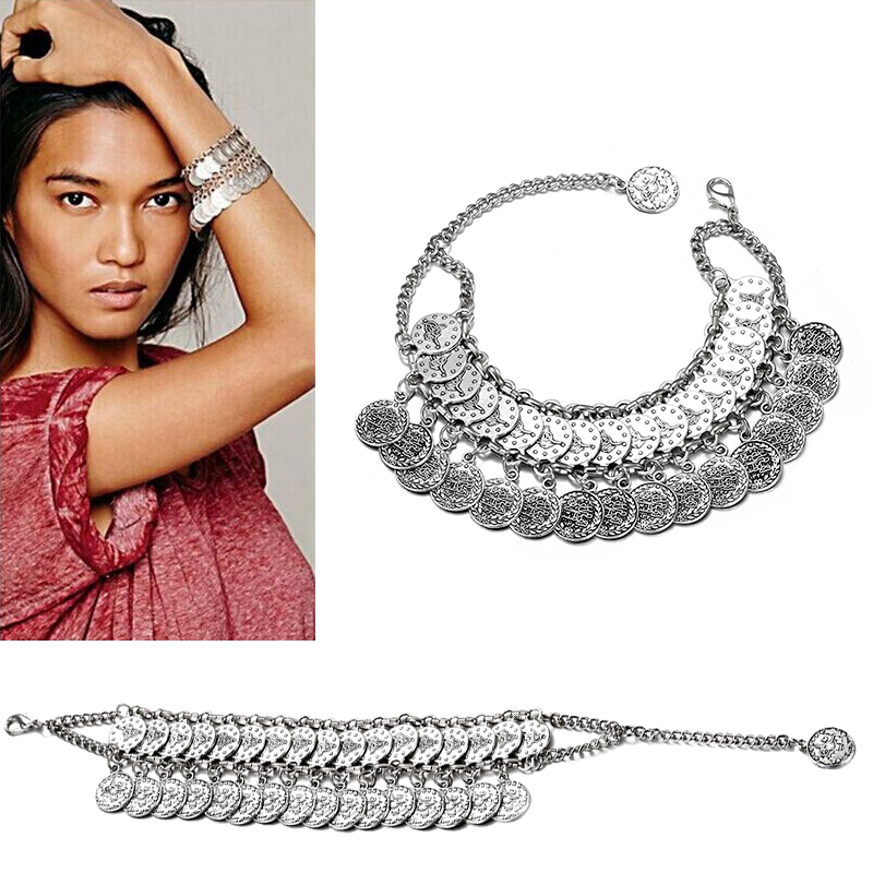 Ethnic Fashion Co In - Etnische Boho Handgemaakte Ketting Verstelbare Munten